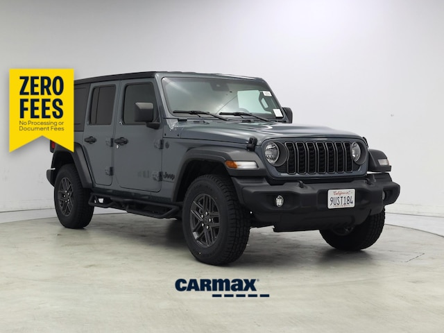 Gray 2025 Jeep Wrangler Sport S 4-Door 4WD SUV / Crossover Four-Wheel Drive Automatic
