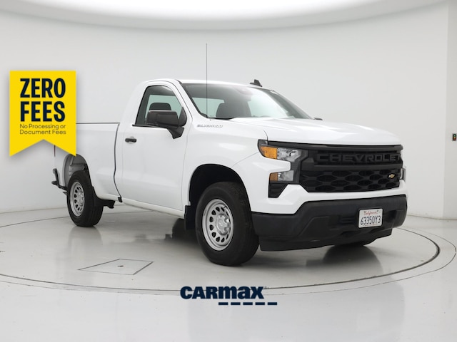 White 2023 Chevrolet Silverado 1500 Pickup Truck 4X2 Automatic