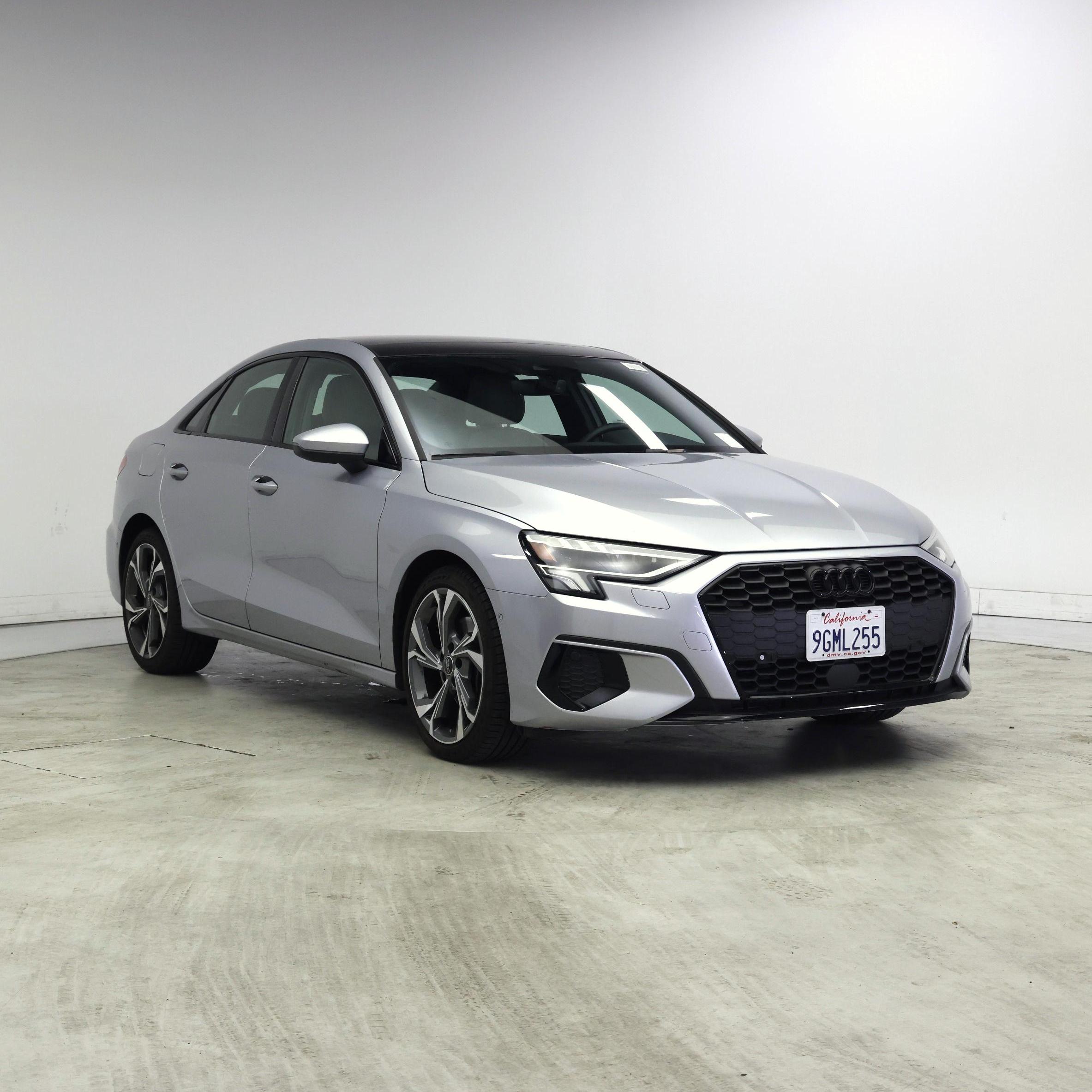 Silver 2023 Audi A3 Sedan Front-Wheel Drive Automatic