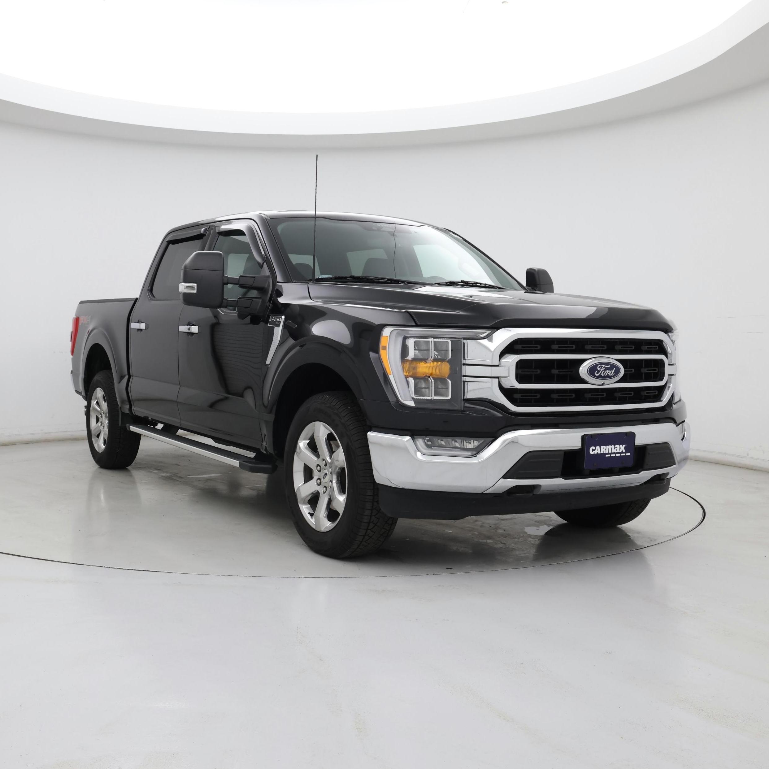 Black 2022 Ford F-150 Pickup Truck Four-Wheel Drive Automatic
