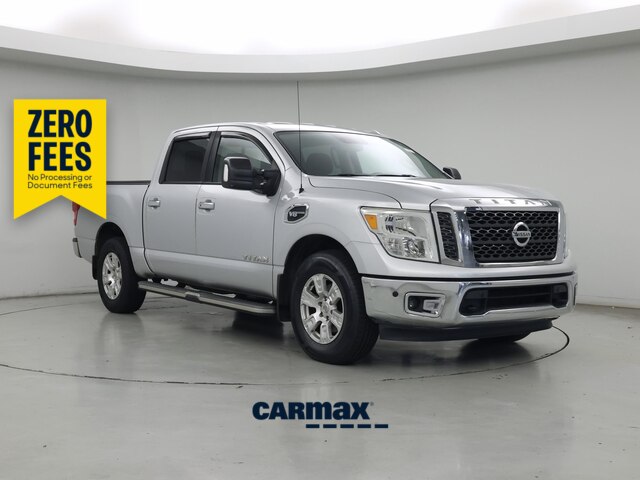 Silver 2017 Nissan Titan Pickup Truck Four-Wheel Drive Automatic