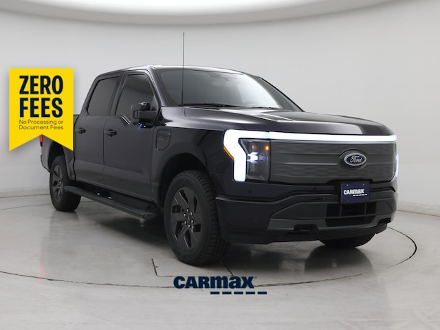 Blue 2023 Ford F-150 Lightning Pickup Truck All-Wheel Drive Automatic