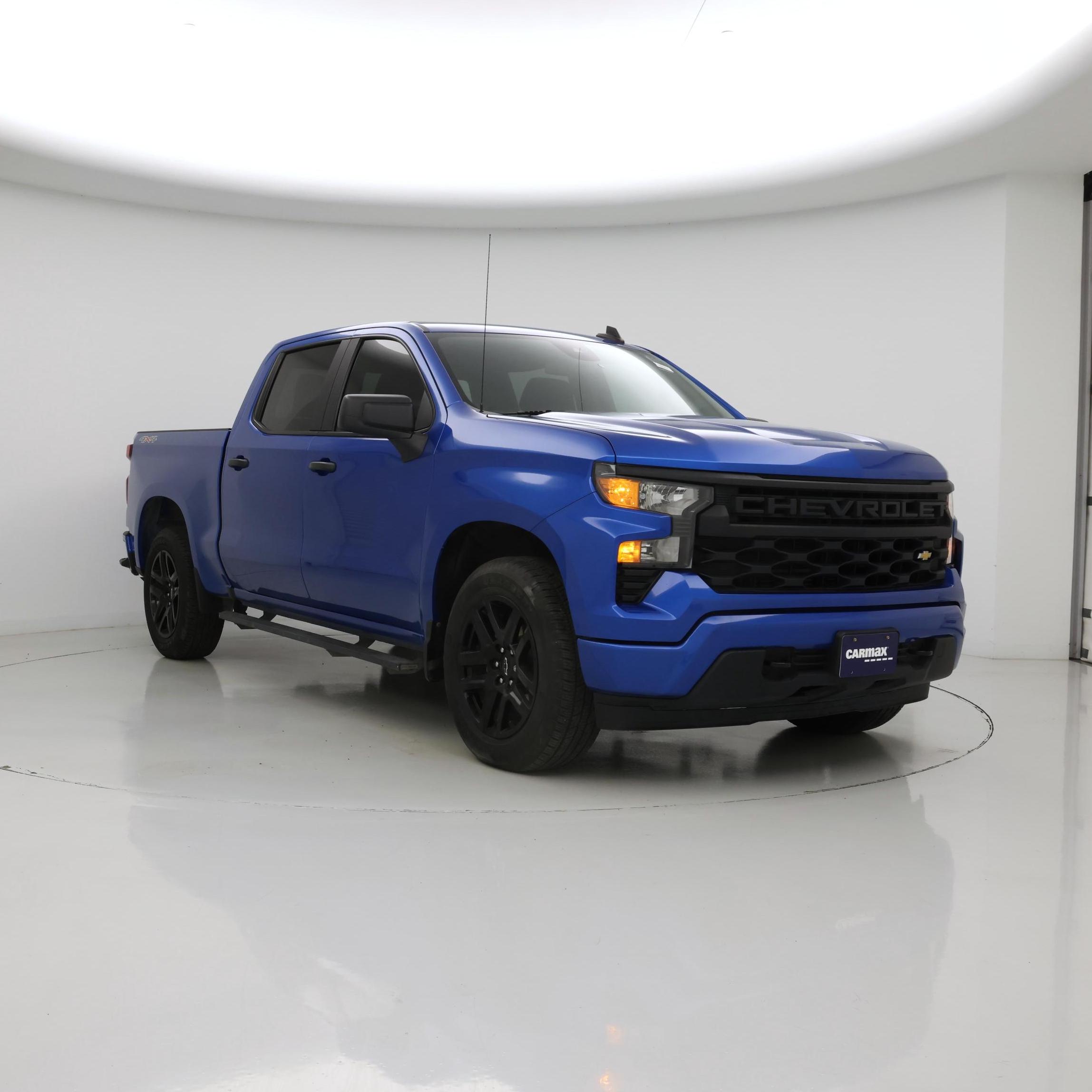 Blue 2022 Chevrolet Silverado 1500 Pickup Truck Four-Wheel Drive Automatic