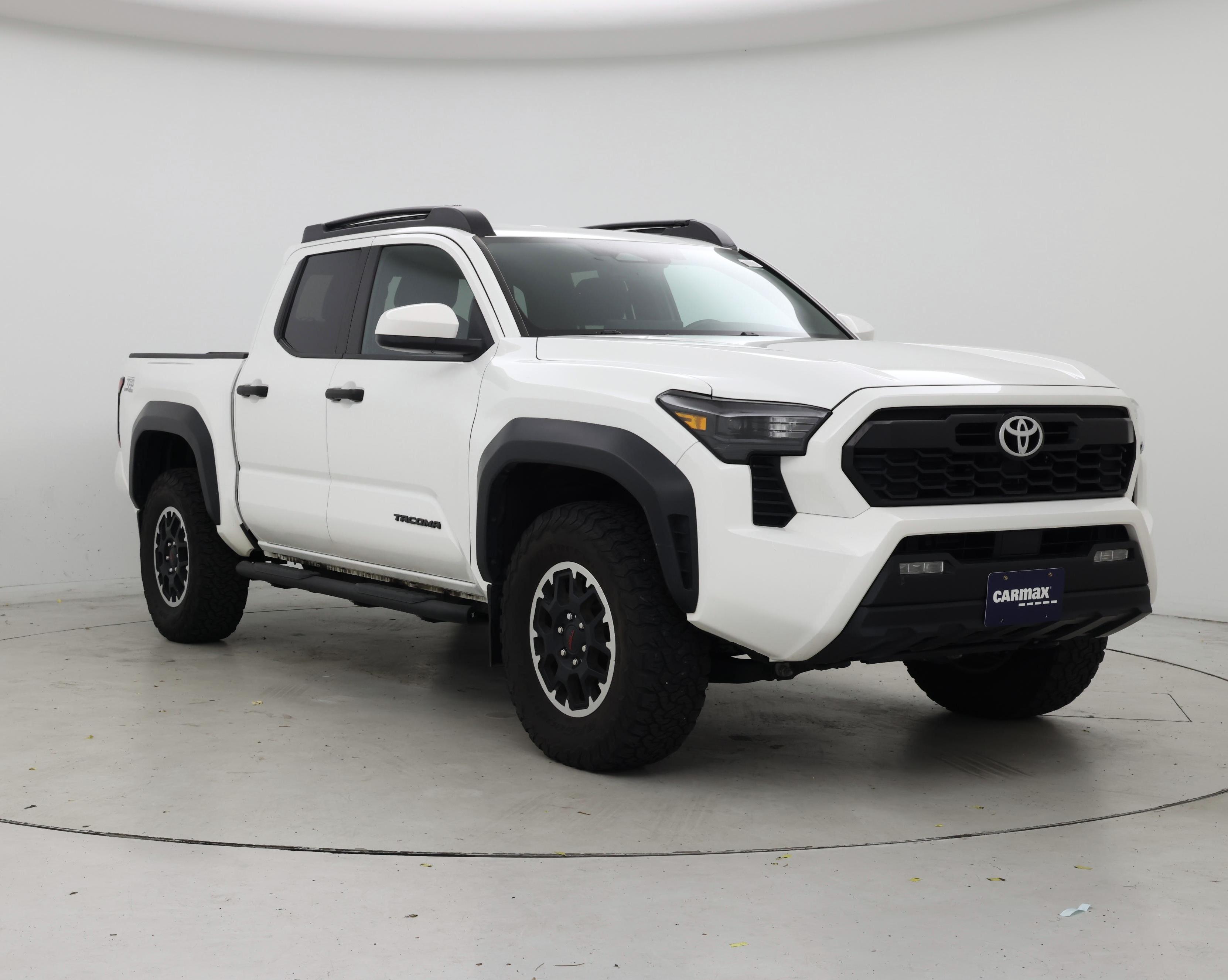 White 2024 Toyota Tacoma Pickup Truck Four-Wheel Drive Manual