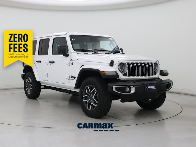 White 2025 Jeep Wrangler Sahara 4-Door 4WD SUV / Crossover Four-Wheel Drive Automatic