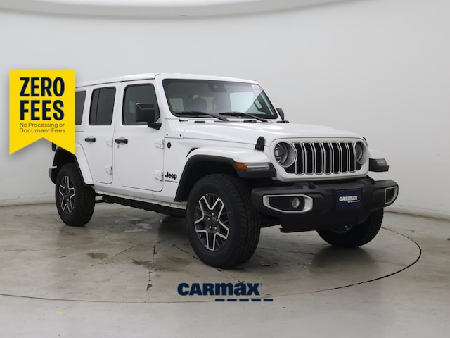 White 2025 Jeep Wrangler Sahara 4-Door 4WD SUV / Crossover Four-Wheel Drive Automatic
