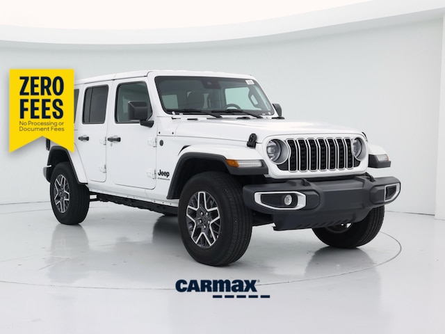 White 2025 Jeep Wrangler Sahara 4-Door 4WD SUV / Crossover Four-Wheel Drive Automatic