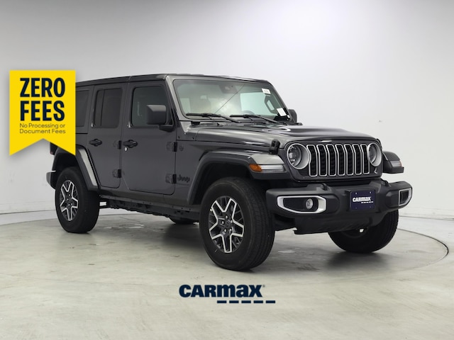 Gray 2025 Jeep Wrangler Sahara 4-Door 4WD SUV / Crossover Four-Wheel Drive Automatic