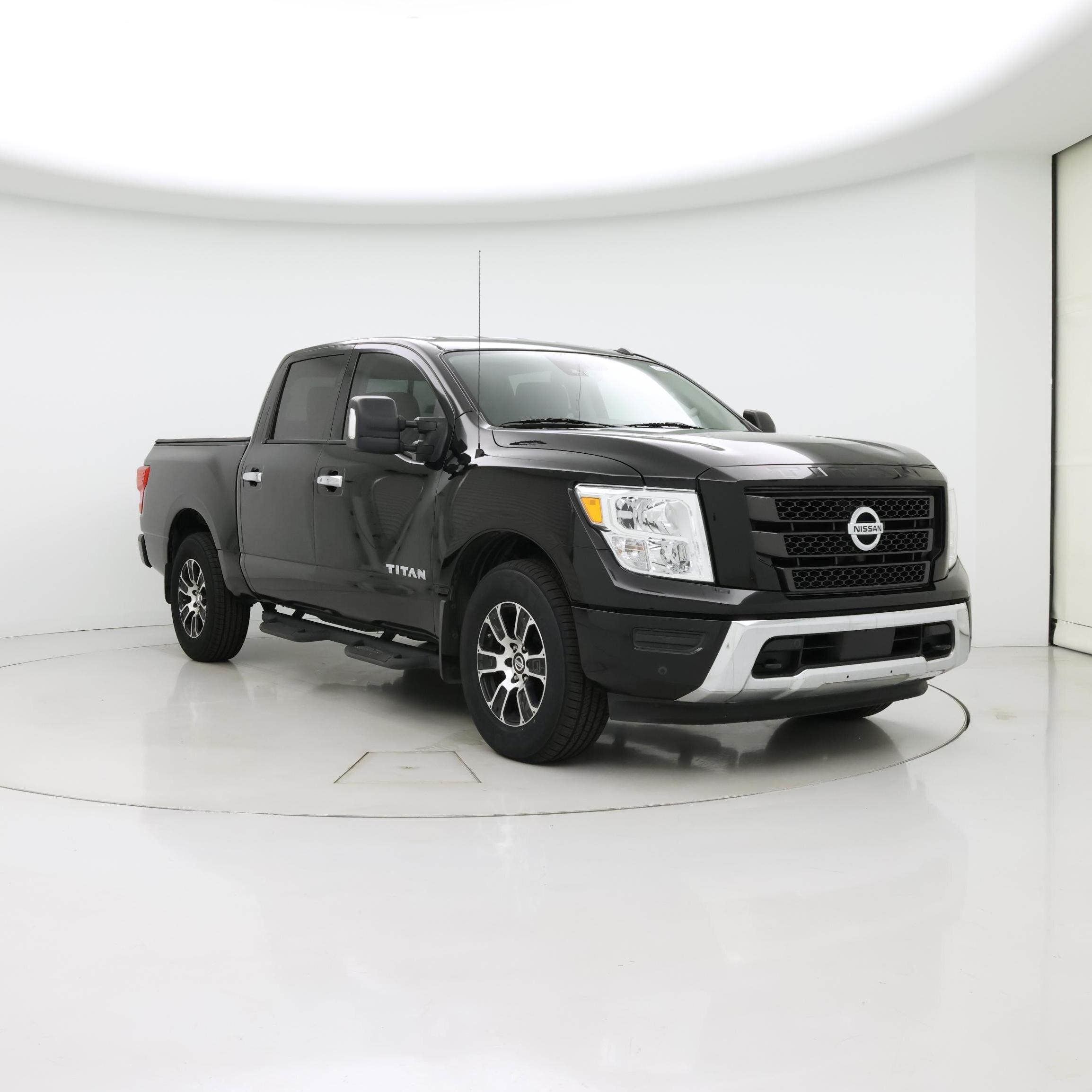 Black 2021 Nissan Titan Pickup Truck Four-Wheel Drive Automatic