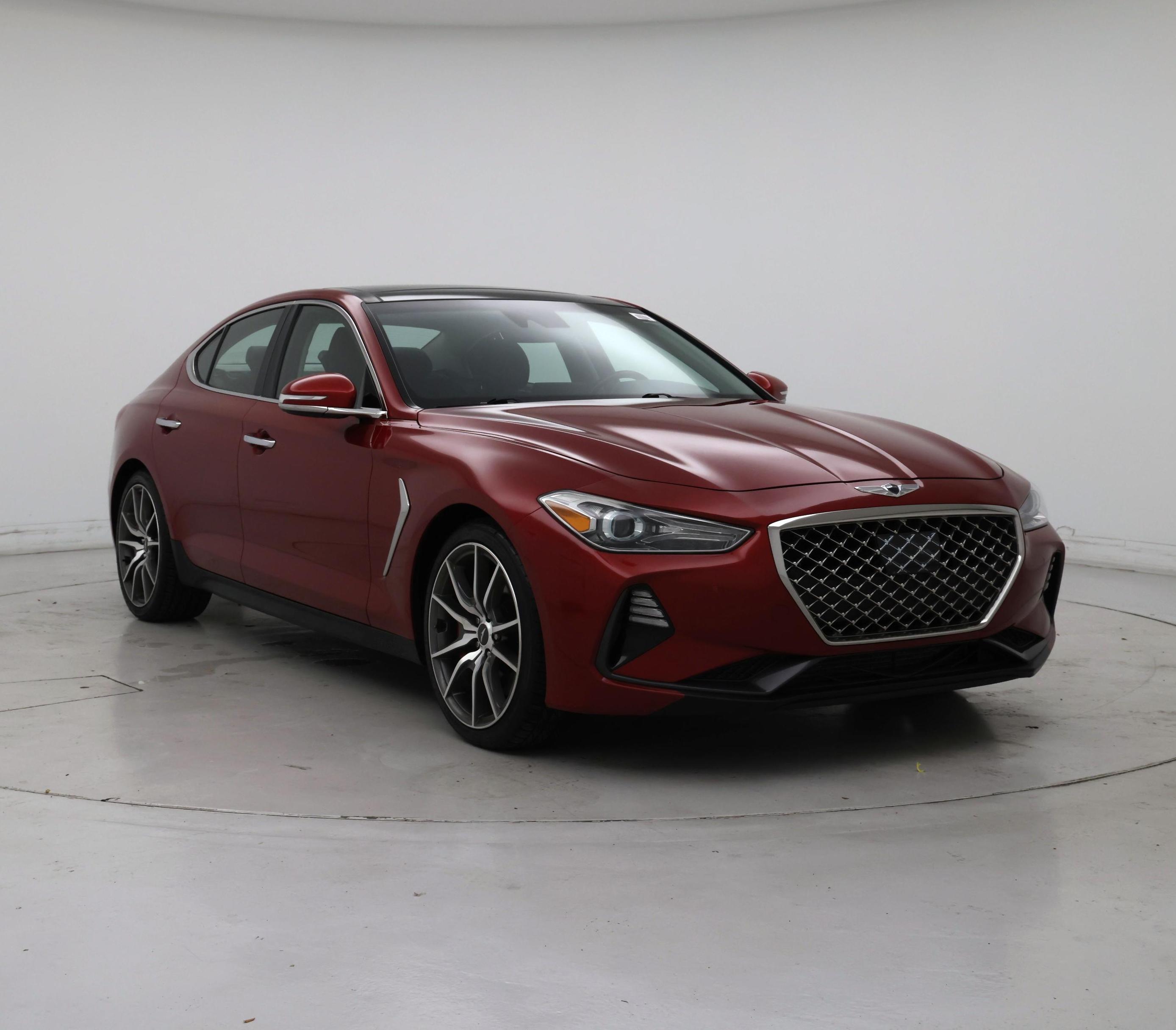 Red 2021 Genesis G70 Sedan Rear-Wheel Drive Automatic
