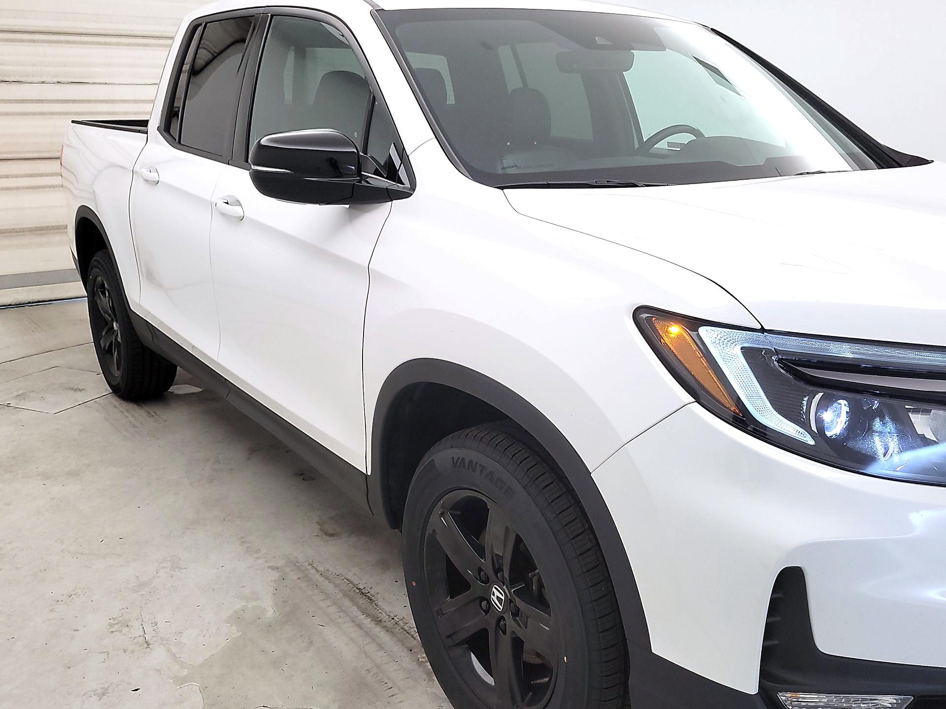 White 2023 Honda Ridgeline Black Edition AWD Pickup Truck All-Wheel Drive Automatic
