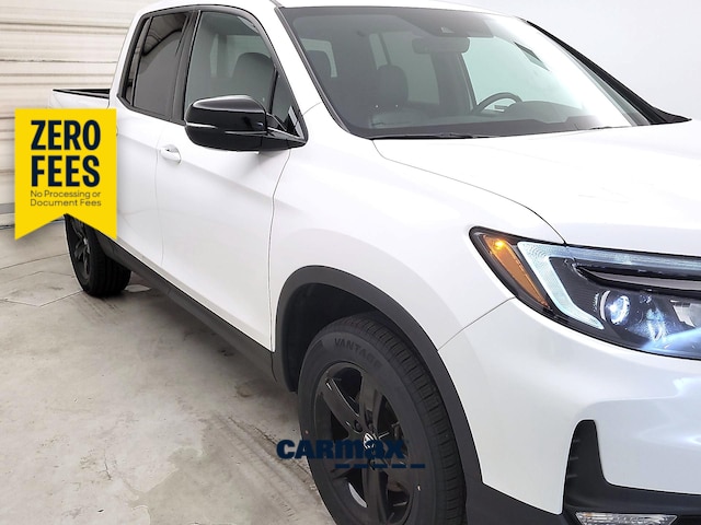 White 2023 Honda Ridgeline Black Edition AWD Pickup Truck All-Wheel Drive Automatic