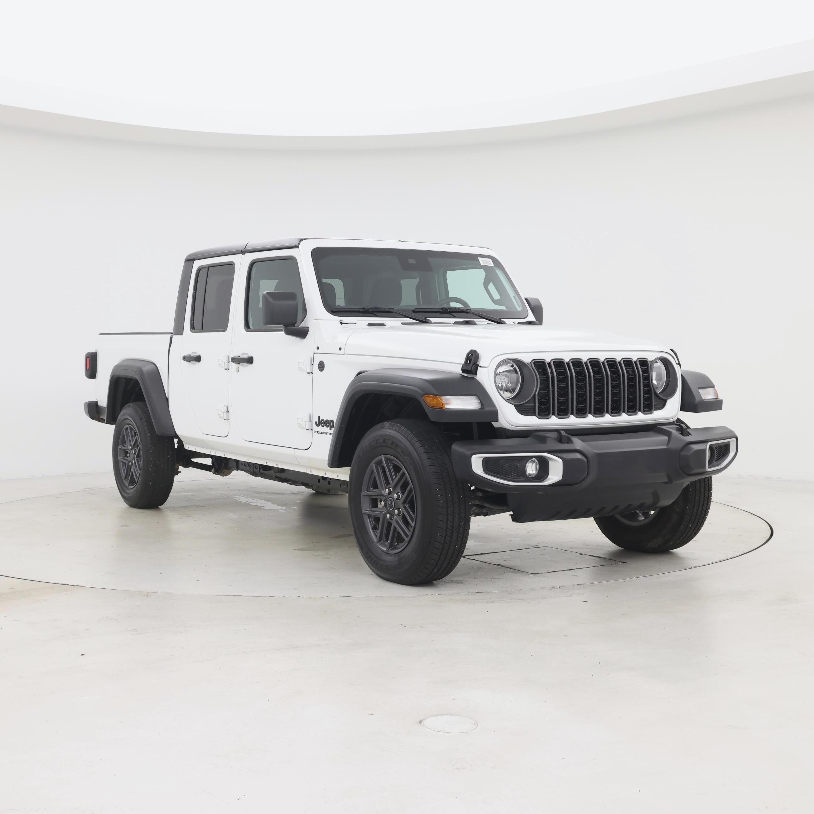 White 2025 Jeep Gladiator Pickup Truck Four-Wheel Drive Automatic