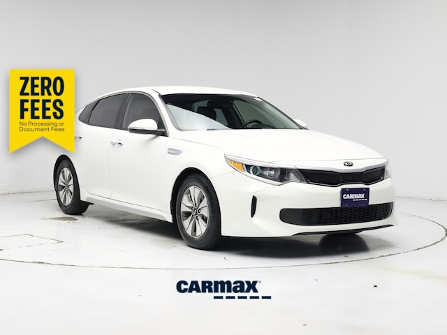 White 2017 Kia Optima Hybrid Sedan Front-Wheel Drive Automatic