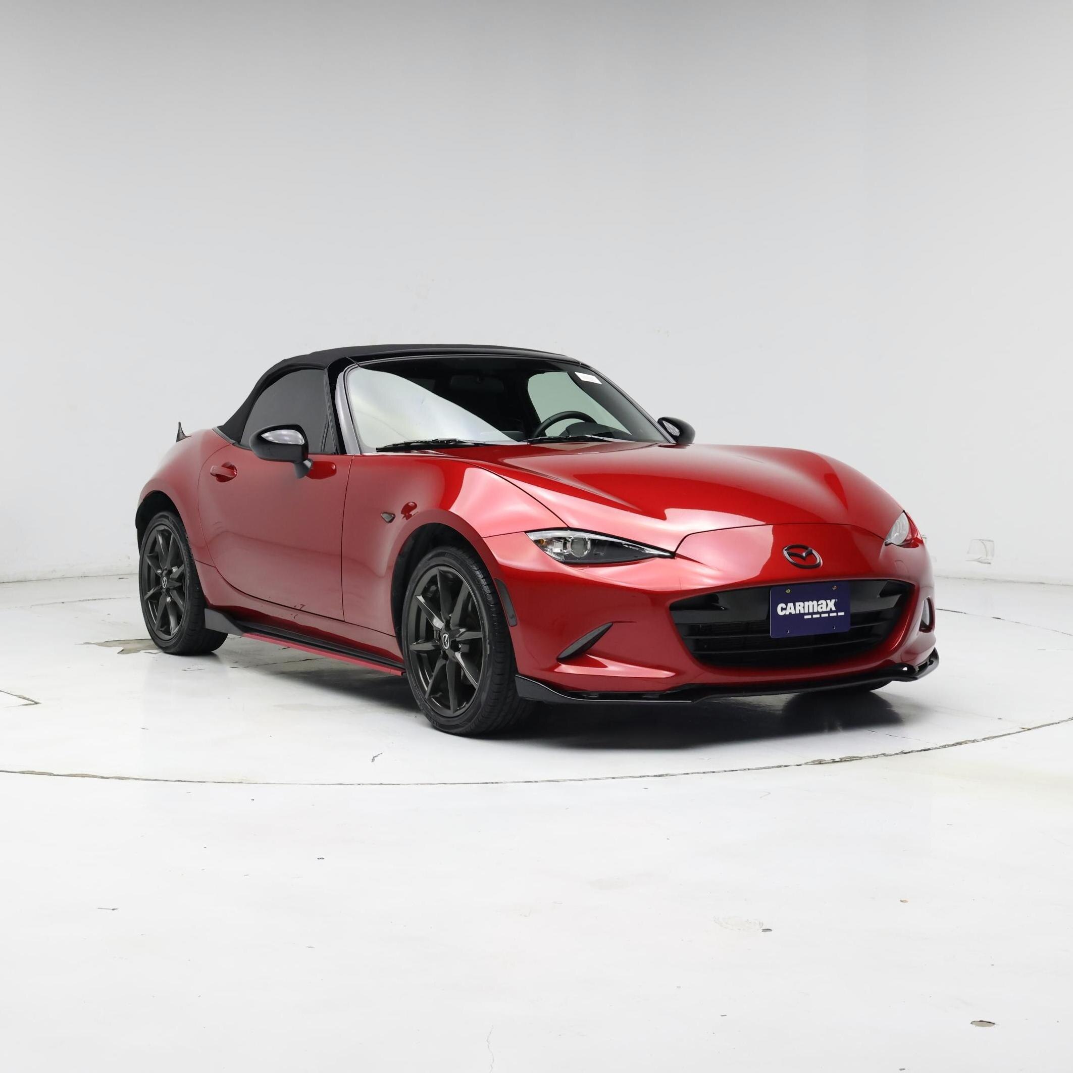 Red 2016 Mazda MX-5 Miata Convertible Rear-Wheel Drive Manual