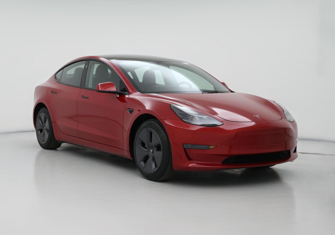 2023 Tesla Model 3 Rear-Wheel Drive in Red — CarMax photo