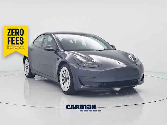 Gray 2023 Tesla Model 3 Sedan Rear-Wheel Drive Automatic