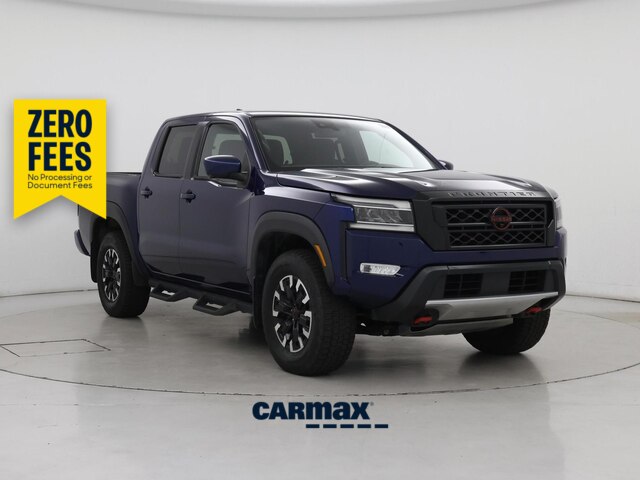 Blue 2023 Nissan Frontier Pickup Truck Four-Wheel Drive Automatic