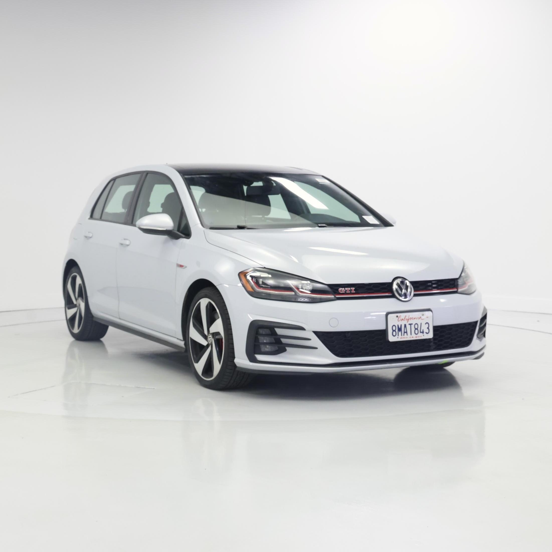 White 2019 Volkswagen Golf GTI Hatchback Front-Wheel Drive Manual