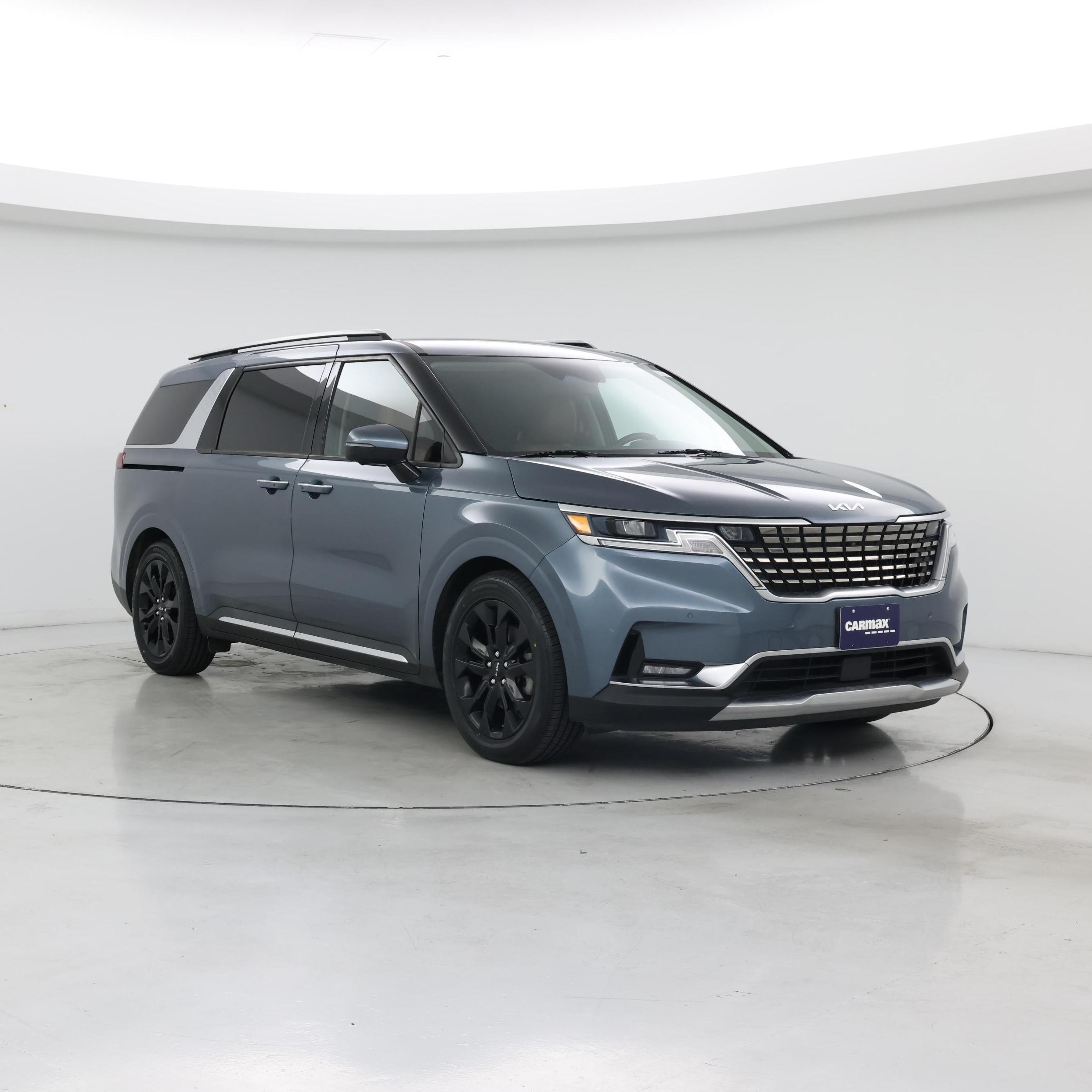 Blue 2022 Kia Carnival Minivan Front-Wheel Drive Automatic