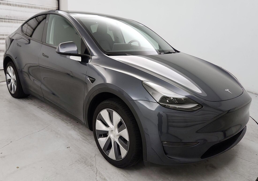2023 Tesla Model Y Long Range All-Wheel Drive in Gray — CarMax photo