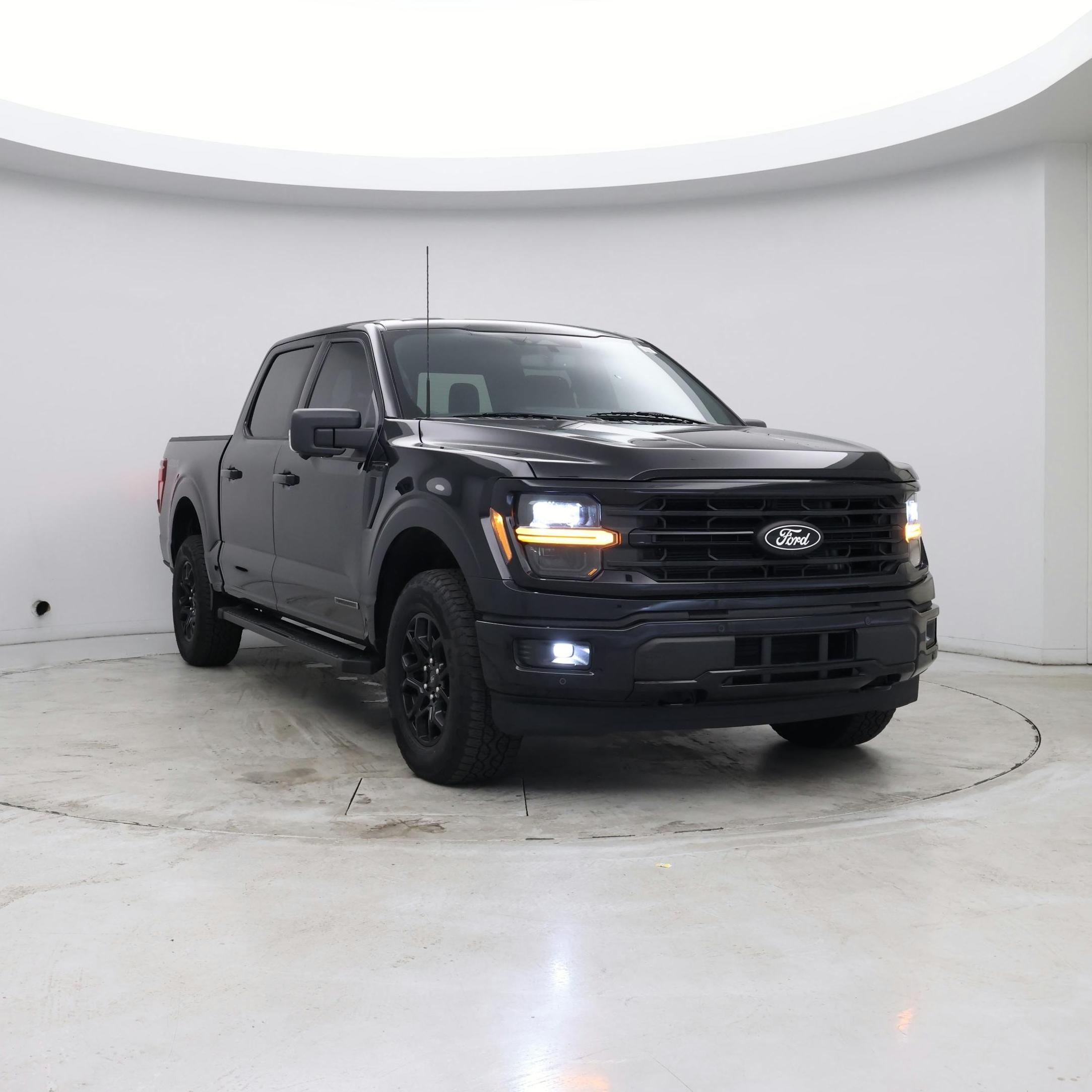 Black 2024 Ford F-150 Pickup Truck Four-Wheel Drive Automatic