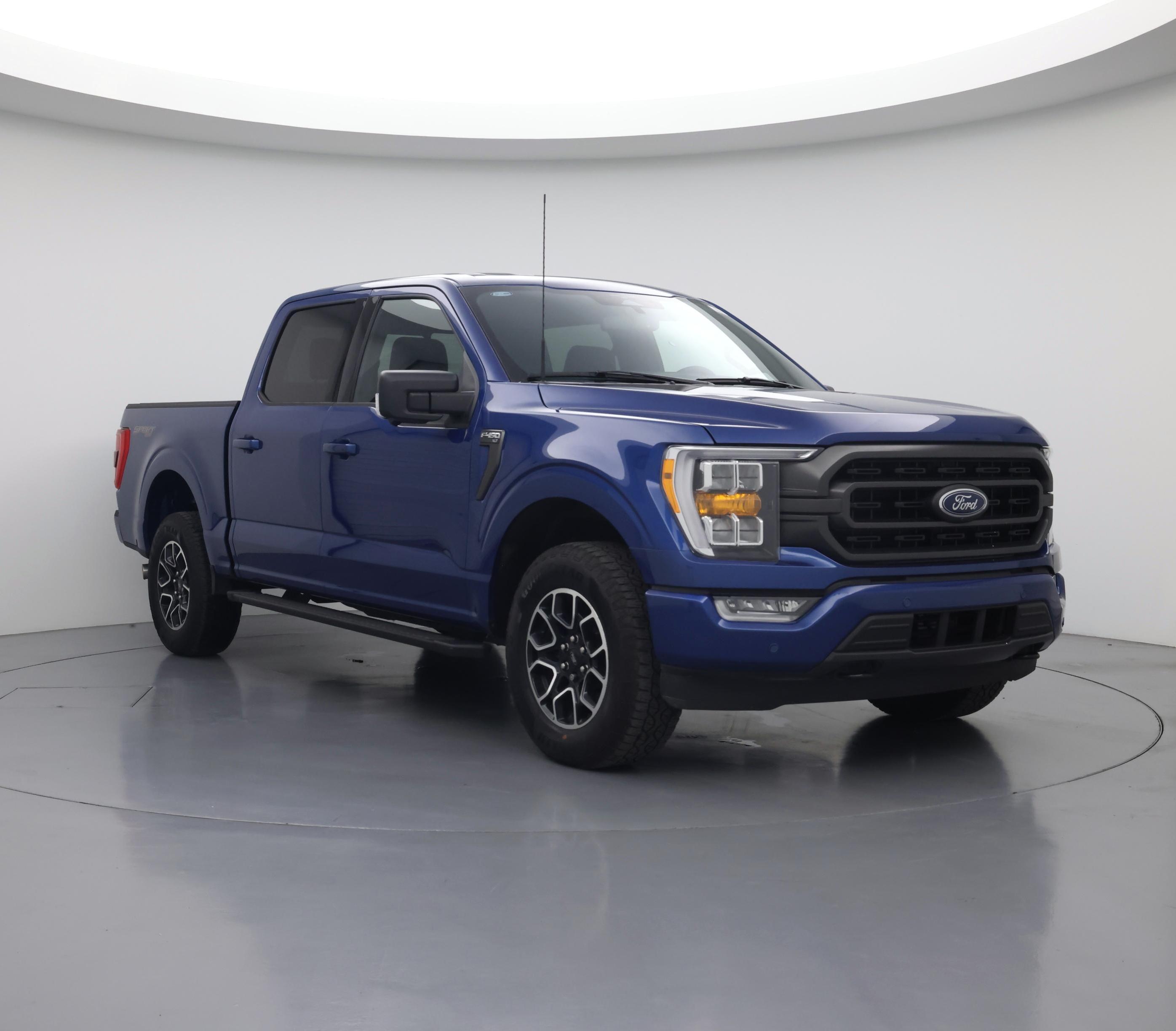 Blue 2023 Ford F-150 XLT SuperCrew 4WD Pickup Truck Four-Wheel Drive Automatic