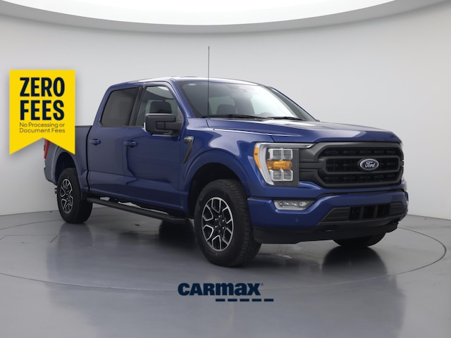 Blue 2023 Ford F-150 XLT SuperCrew 4WD Pickup Truck Four-Wheel Drive Automatic