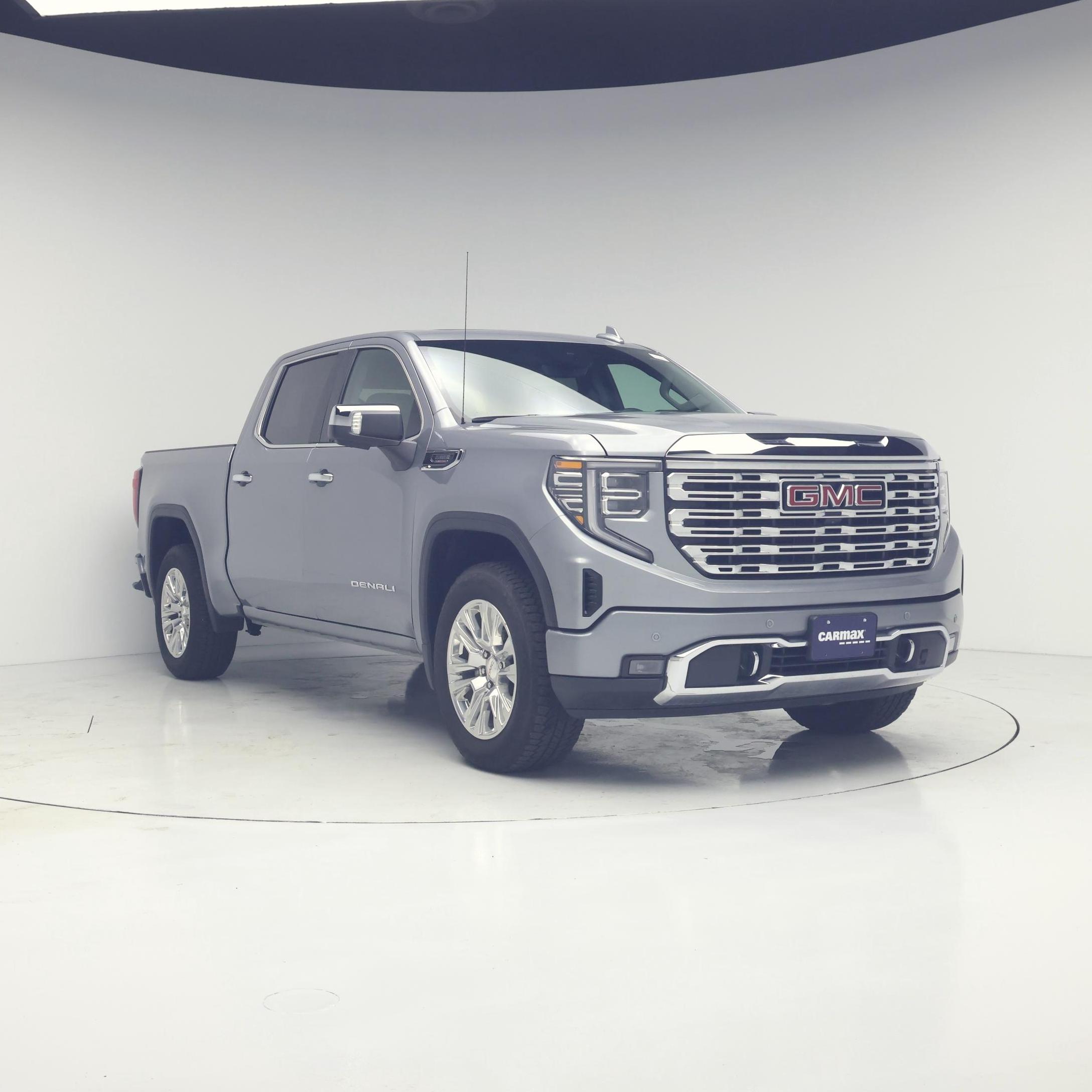 Silver 2025 GMC Sierra 1500 Denali Crew Cab 4WD Pickup Truck Four-Wheel Drive Automatic