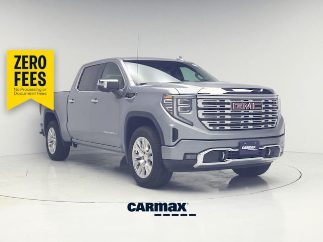 Silver 2025 GMC Sierra 1500 Denali Crew Cab 4WD Pickup Truck Four-Wheel Drive Automatic