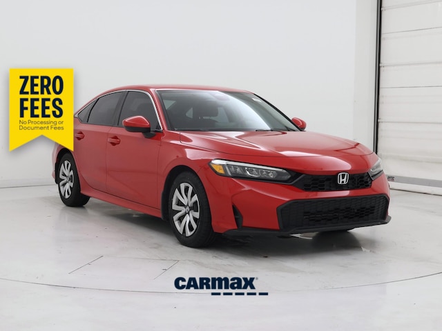 Red 2025 Honda Civic Sedan Front-Wheel Drive Automatic