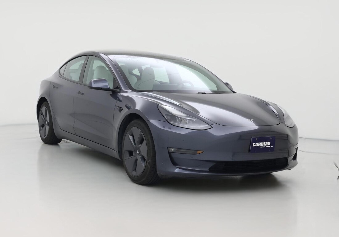 2021 Tesla Model 3 Long Range All-Wheel Drive in Gray — CarMax photo