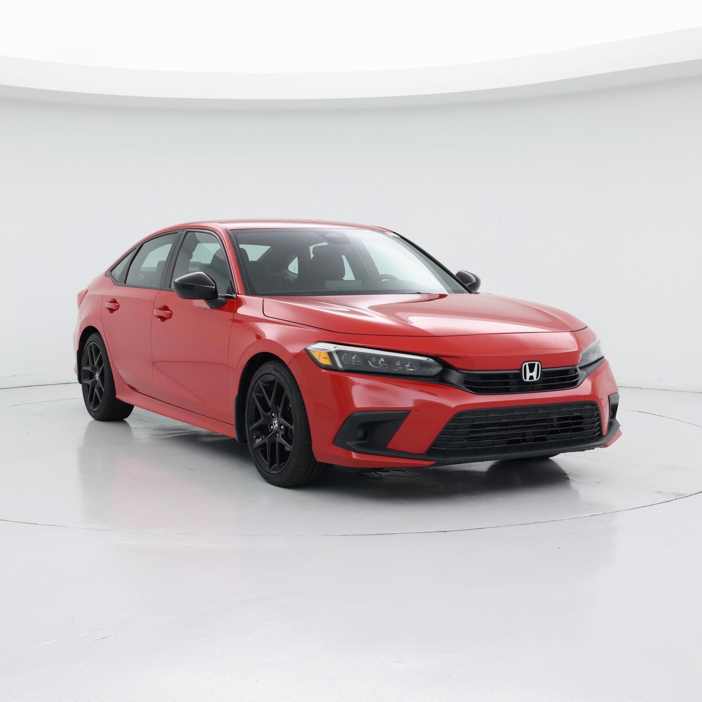 Red 2023 Honda Civic Sedan Front-Wheel Drive Automatic