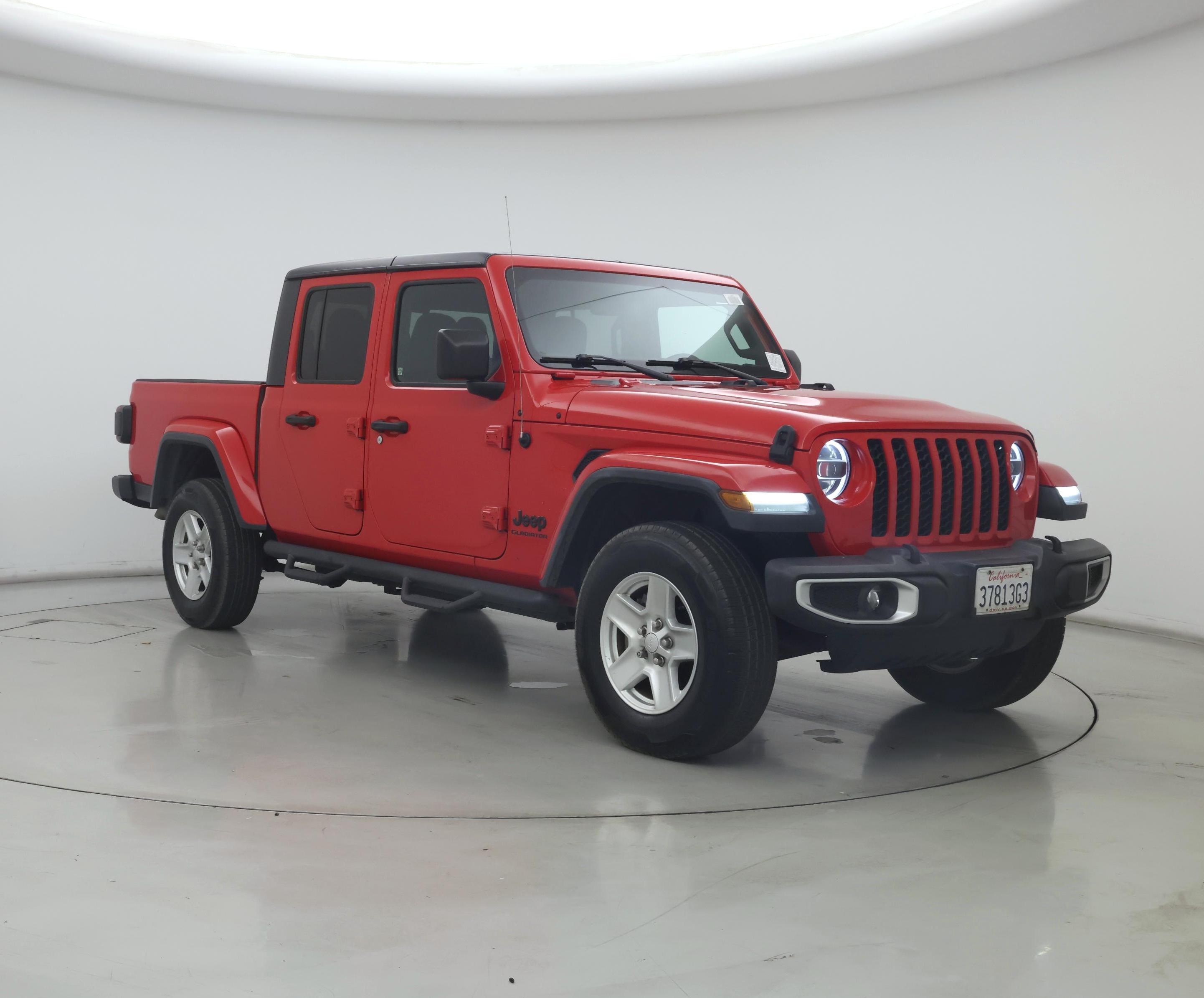 Red 2021 Jeep Gladiator Pickup Truck Four-Wheel Drive Automatic