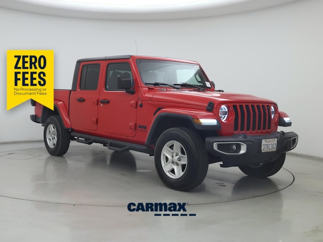 Red 2021 Jeep Gladiator Pickup Truck Four-Wheel Drive Automatic