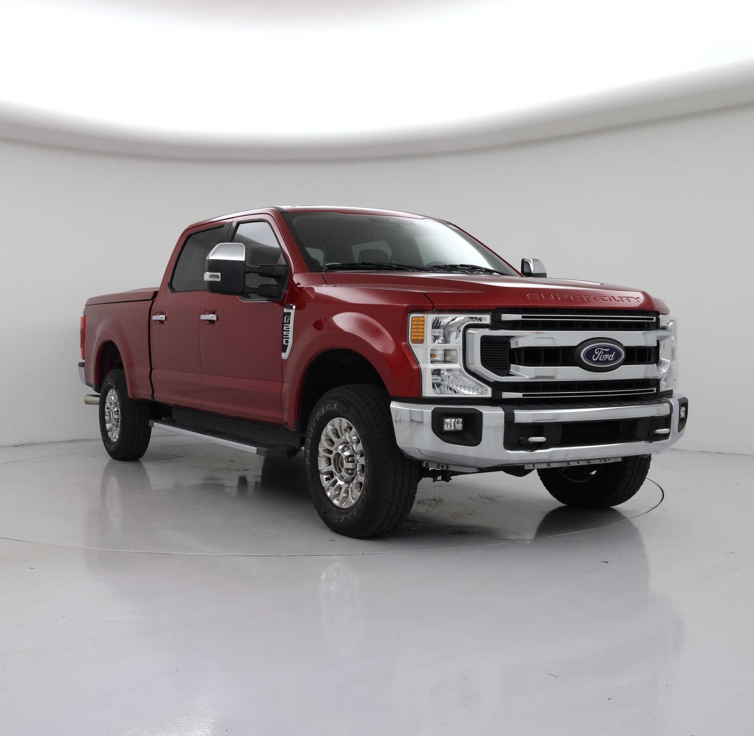 Red 2020 Ford F-250 Super Duty Pickup Truck Four-Wheel Drive Automatic