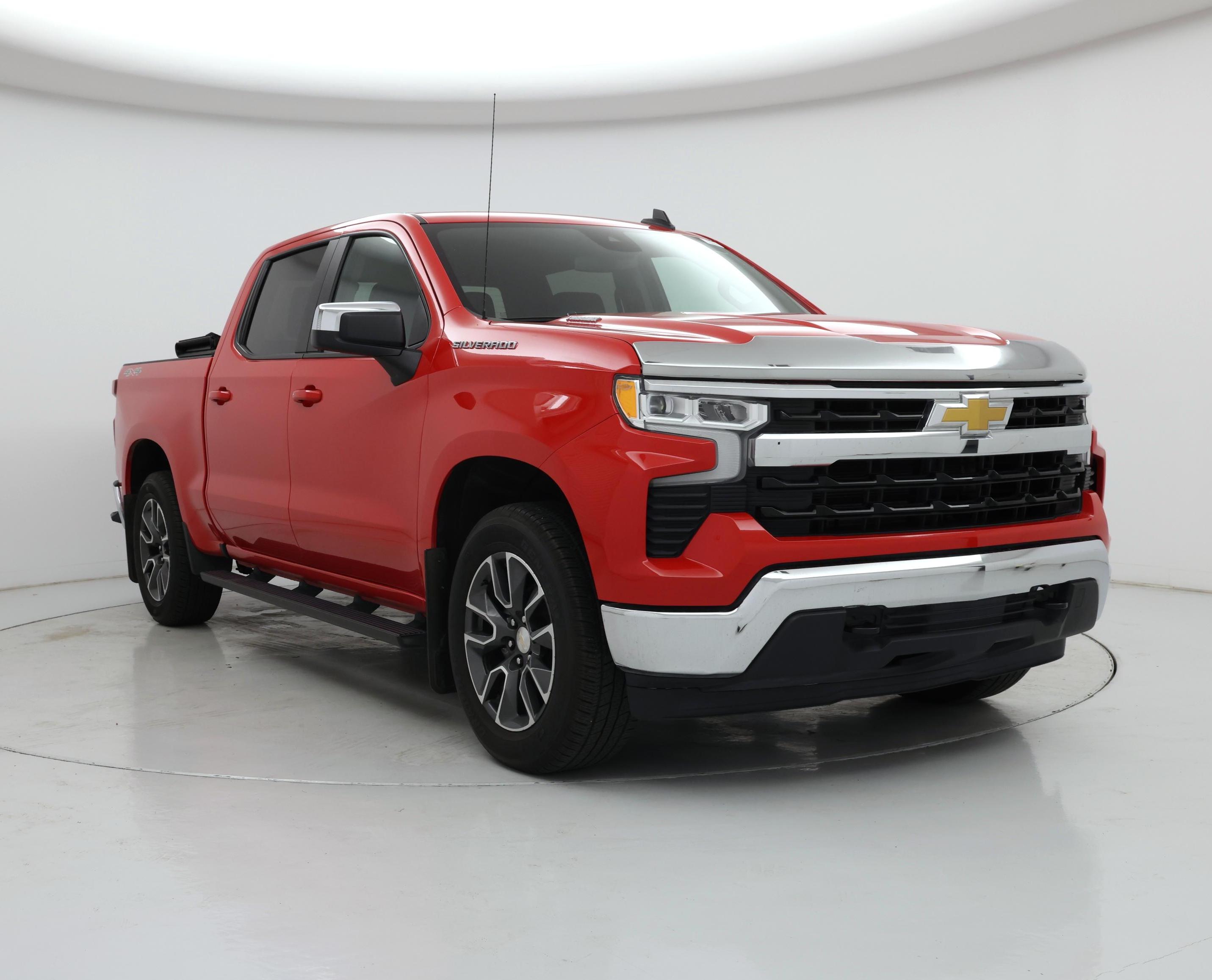 Red 2024 Chevrolet Silverado 1500 Pickup Truck Four-Wheel Drive Automatic