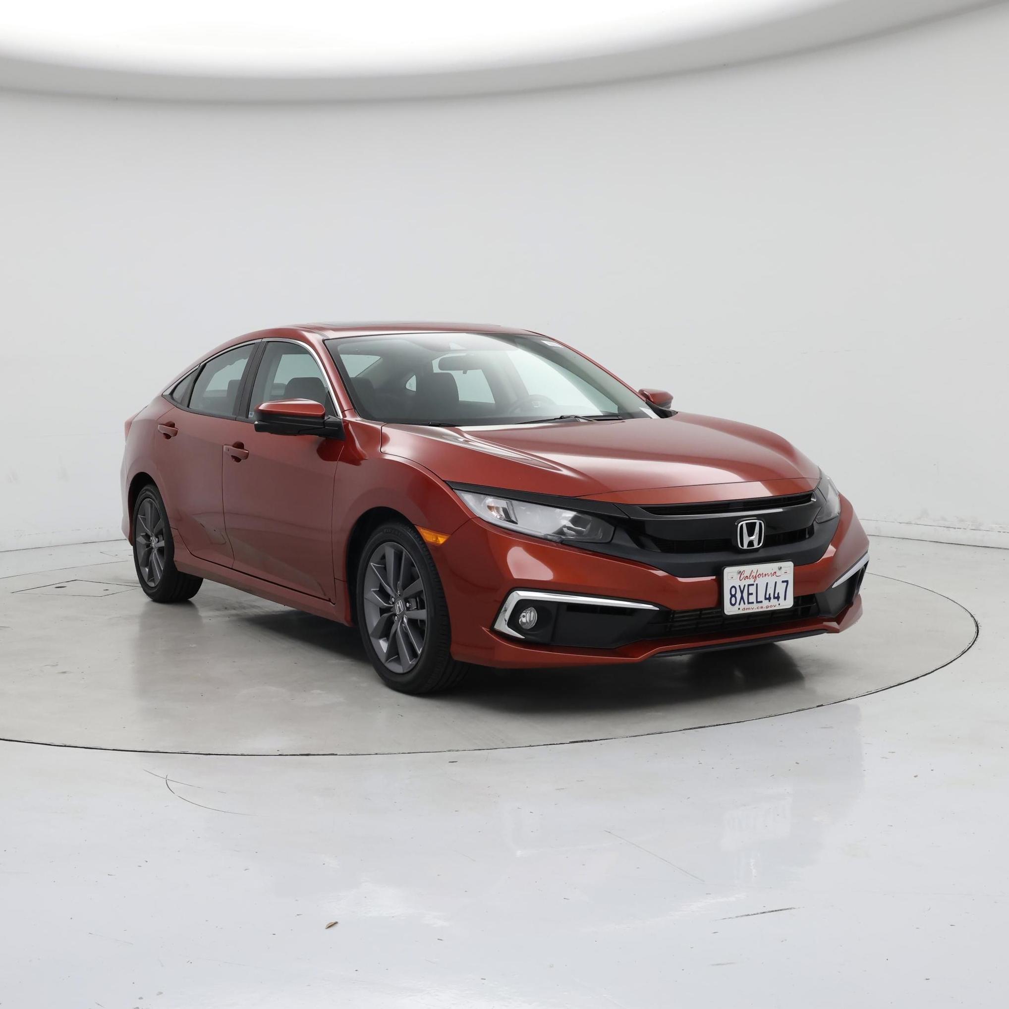 Red 2021 Honda Civic Sedan Front-Wheel Drive Automatic
