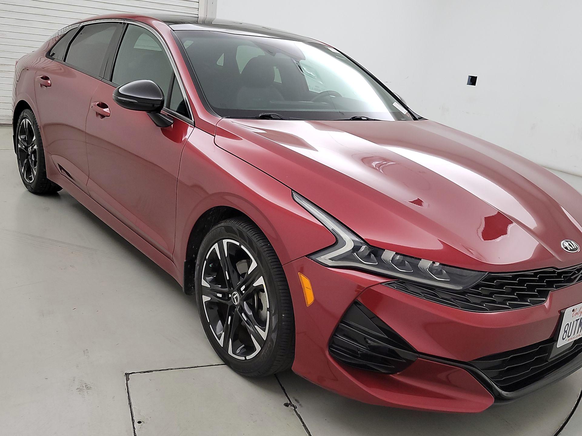 Red 2021 Kia K5 Sedan Front-Wheel Drive Automatic
