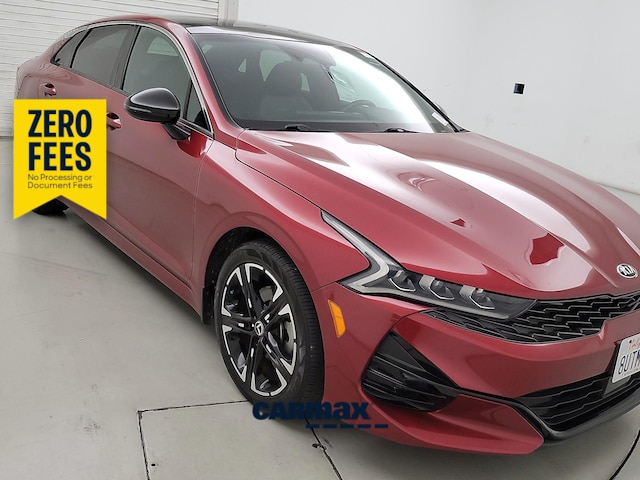 Red 2021 Kia K5 Sedan Front-Wheel Drive Automatic