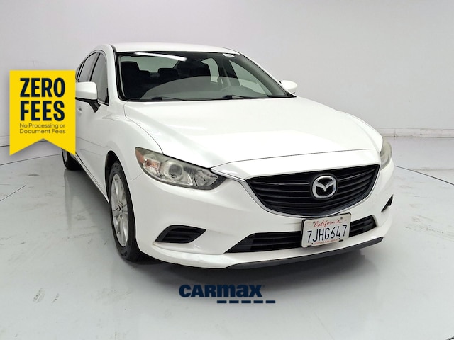 White 2015 Mazda MAZDA6 Sedan Front-Wheel Drive Automatic