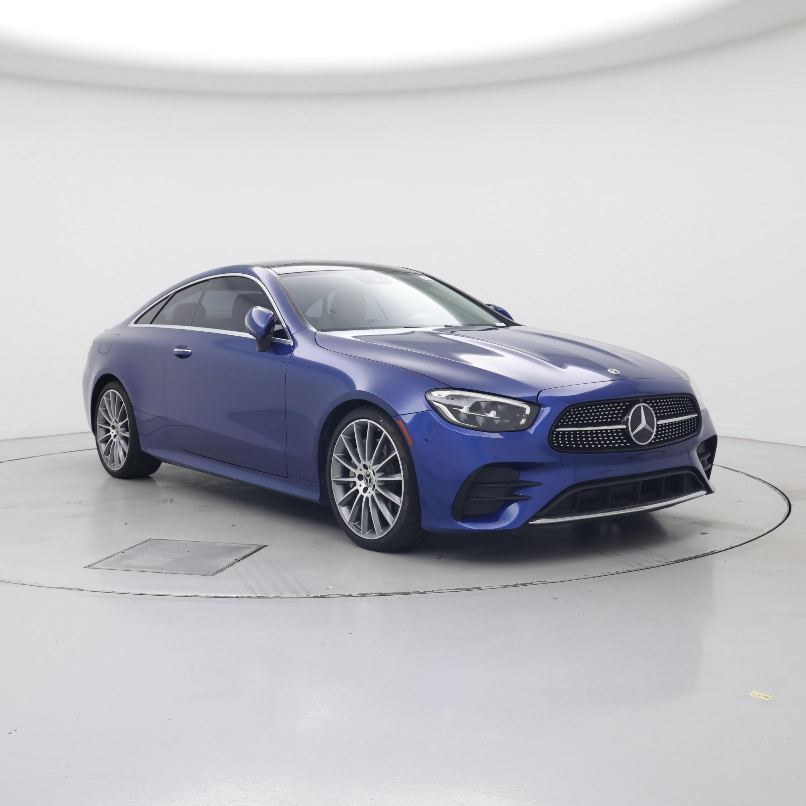 Blue 2022 Mercedes-Benz E-Class Coupe Rear-Wheel Drive Automatic