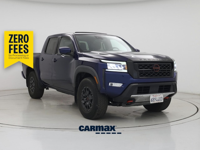 Blue 2023 Nissan Frontier Pickup Truck Four-Wheel Drive Automatic