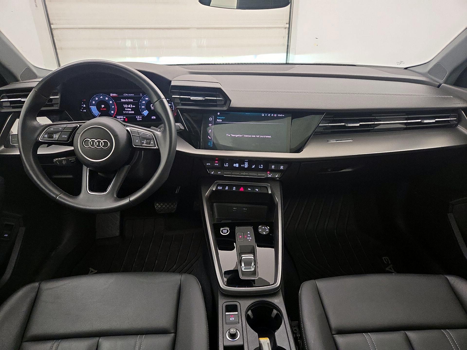 Black 2023 Audi A3 Sedan Front-Wheel Drive Automatic