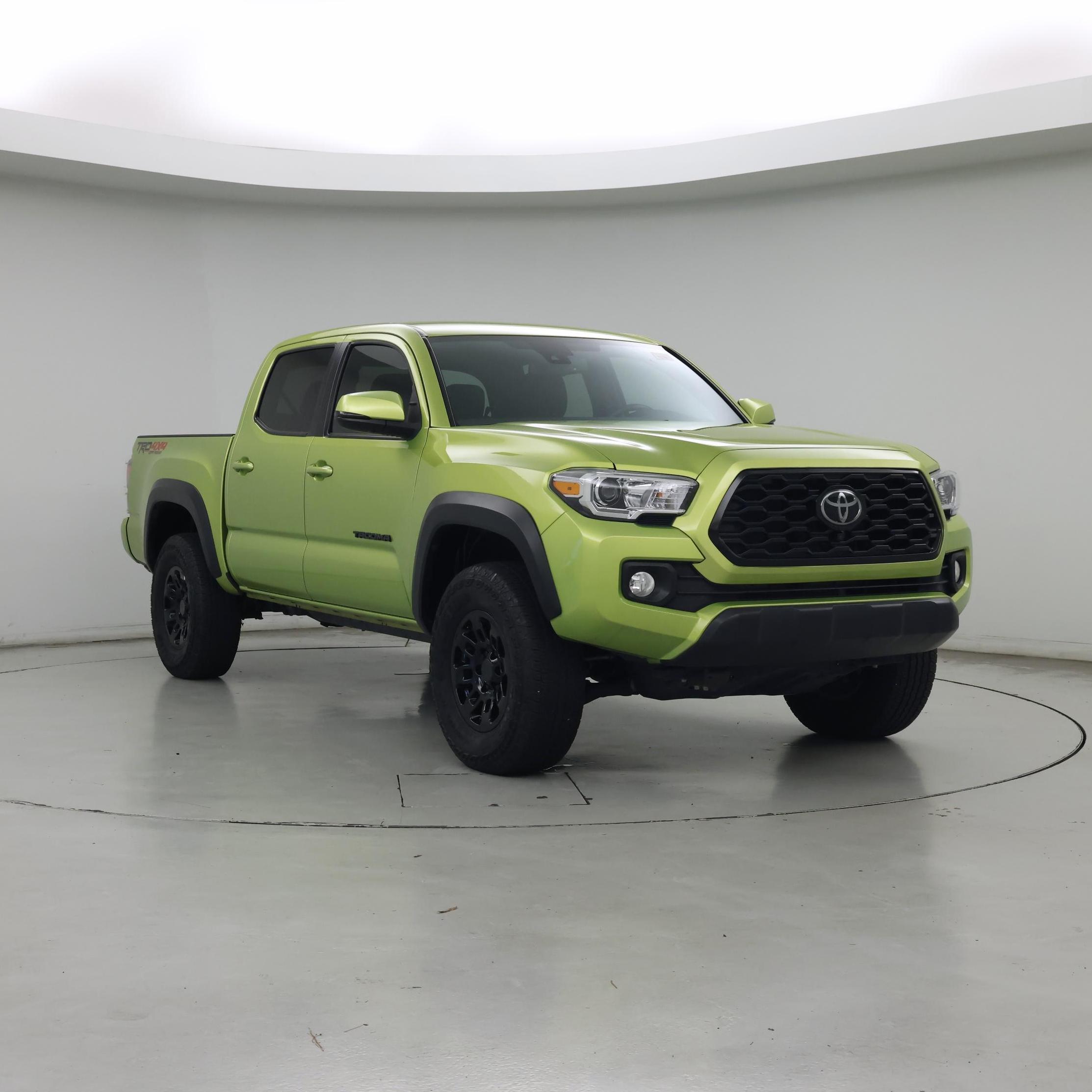 Green 2023 Toyota Tacoma Pickup Truck Four-Wheel Drive Manual
