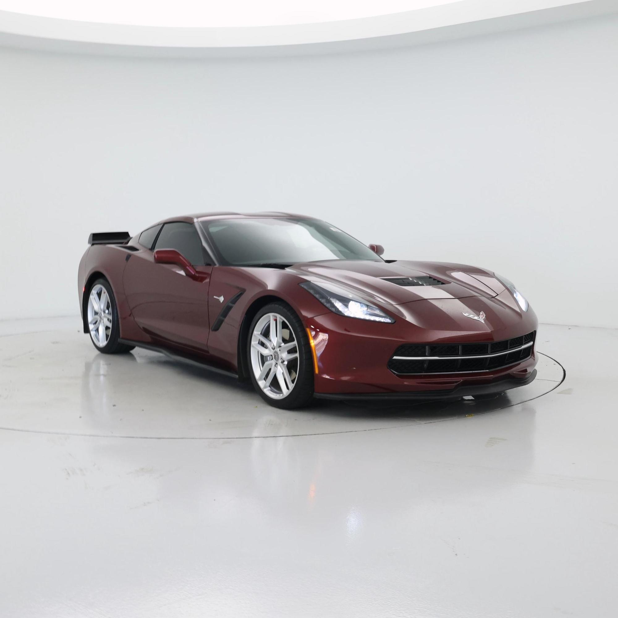 Red (Burgundy) 2019 Chevrolet Corvette Coupe Rear-Wheel Drive Manual