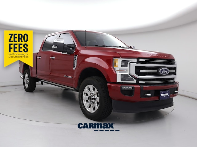 Red 2022 Ford F-250 Super Duty Pickup Truck Four-Wheel Drive Automatic
