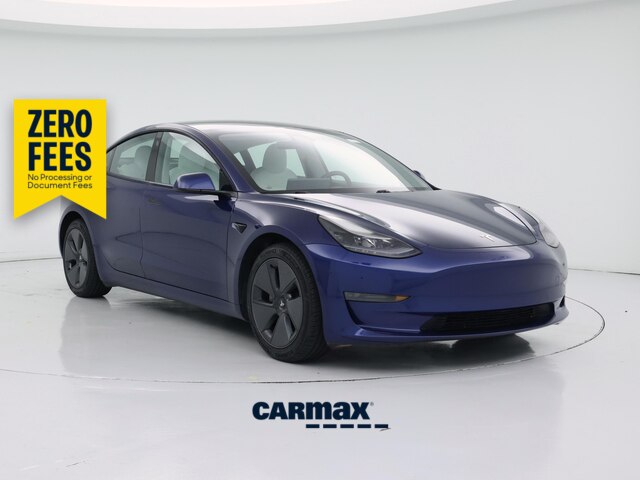 Blue 2021 Tesla Model 3 Sedan Rear-Wheel Drive Automatic