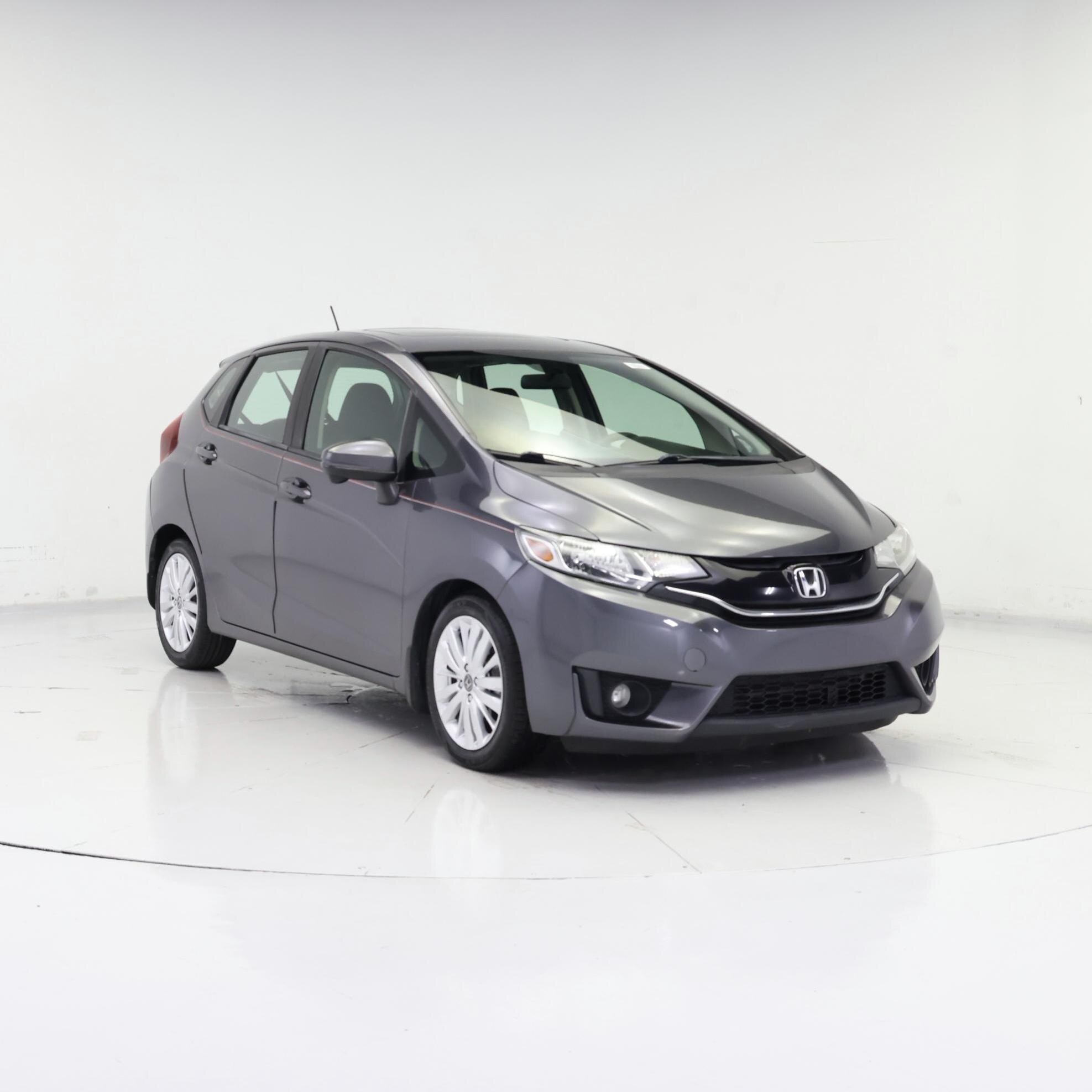 Gray 2015 Honda Fit Hatchback Front-Wheel Drive Automatic