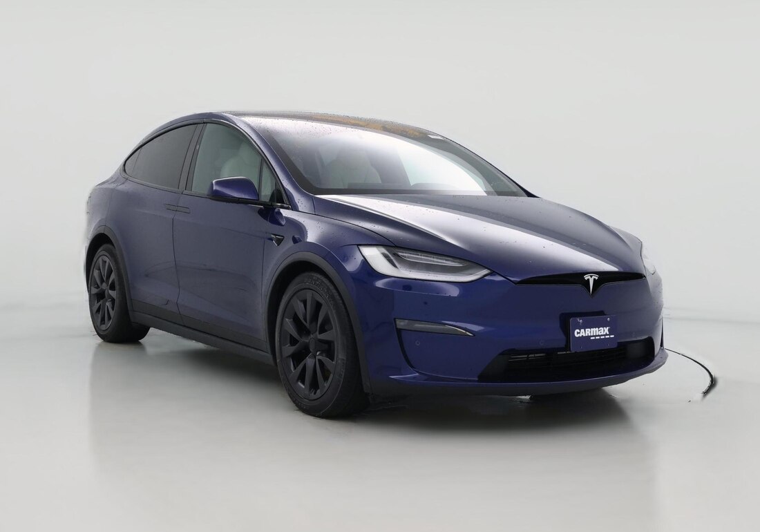 2022 Tesla Model X Long Range in Blue — CarMax photo